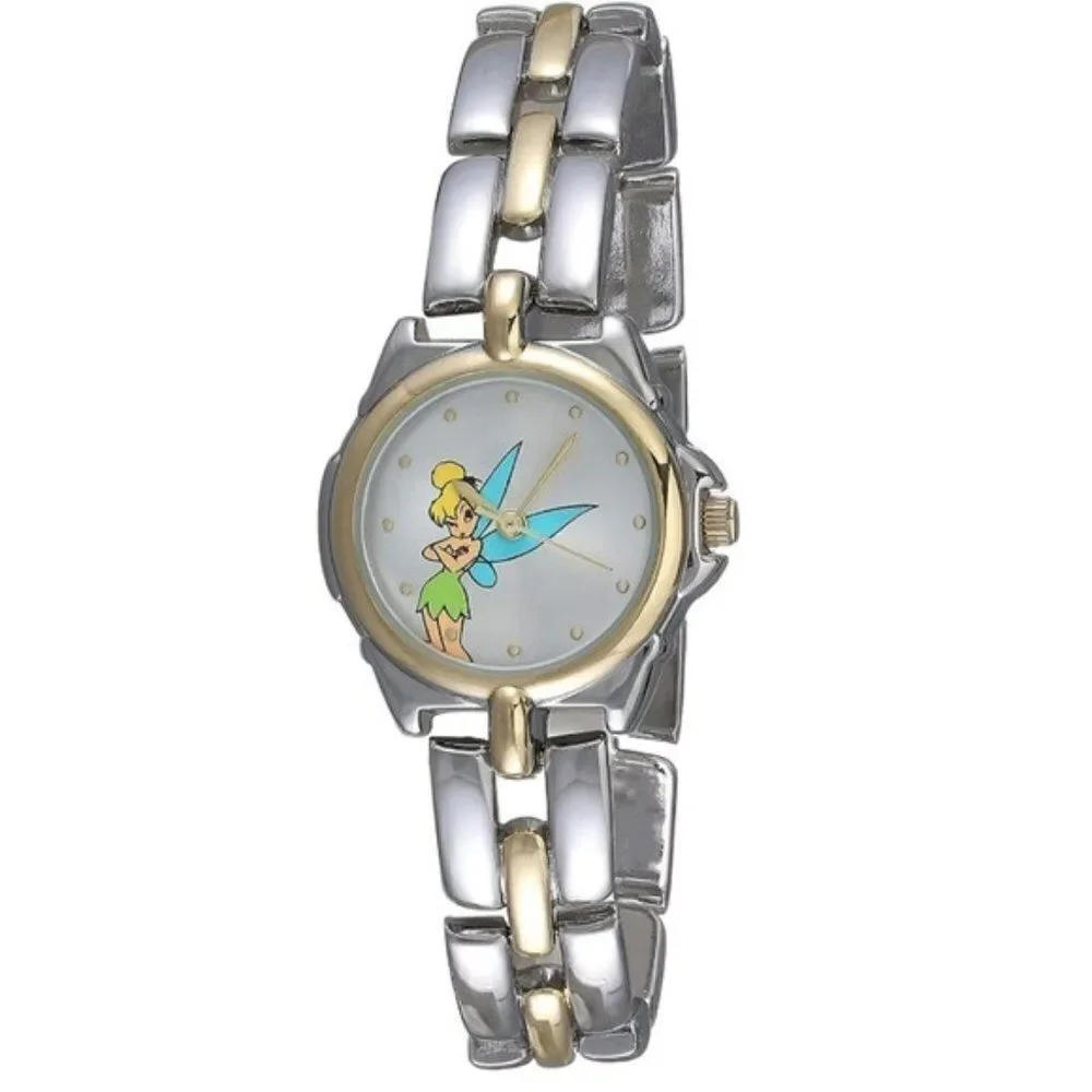 Silver and Yellow Gold Two Tone Women’s Disney Peter Pan's Tinkerbell Watch
